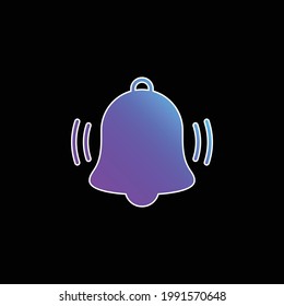 Icono de vector de gradiente azul de alarma