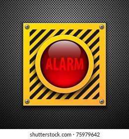 Alarm bulb. Realistic vector illustration. Eps10
