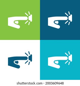 Alarm Button Flat four color minimal icon set