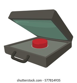 Alarm button icon. Cartoon illustration of alarm button vector icon for web