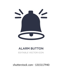 alarm button icon on white background. Simple element illustration from UI concept. alarm button icon symbol design.