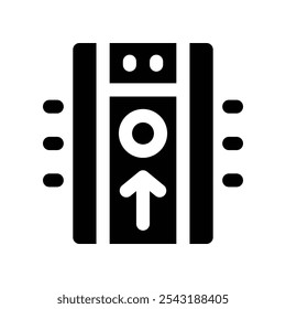 alarm button icon. vector glyph icon for your website, mobile, presentation, and logo design.