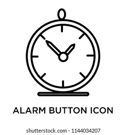 Alarm button icon vector isolated on white background for your web and mobile app design, Alarm button logo concept