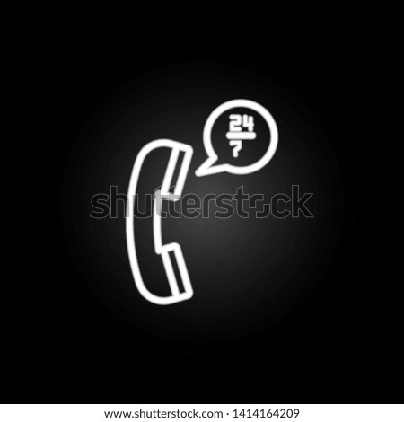 alarm call neon icon. Elements of time set. Simple icon for websites, web design, mobile app, info graphics