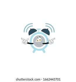 alarm cartoon characters design with white background. you can use for stickers, pins, mascot or patches