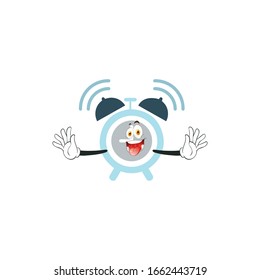 alarm cartoon characters design with white background. you can use for stickers, pins, mascot or patches