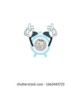 alarm cartoon characters design with white background. you can use for stickers, pins, mascot or patches