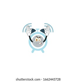 alarm cartoon characters design with white background. you can use for stickers, pins, mascot or patches