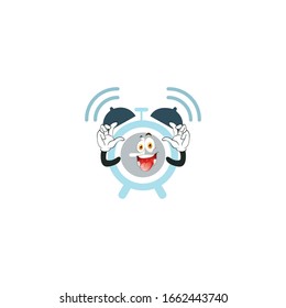 alarm cartoon characters design with white background. you can use for stickers, pins, mascot or patches