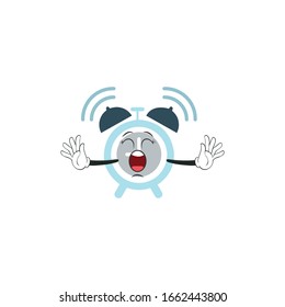alarm cartoon characters design with white background. you can use for stickers, pins, mascot or patches
