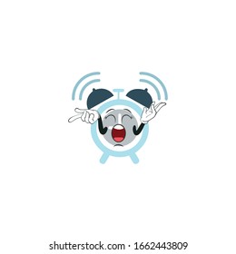 alarm cartoon characters design with white background. you can use for stickers, pins, mascot or patches