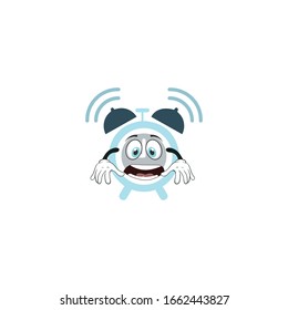 alarm cartoon characters design with white background. you can use for stickers, pins, mascot or patches