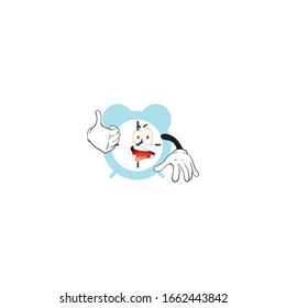 alarm cartoon characters design with white background. you can use for stickers, pins, mascot or patches