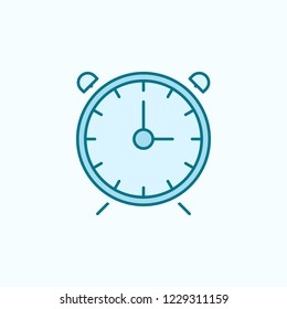 alarm clock 2 colored line icon. Simple colored element illustration. alarm clock outline symbol design from web icons set