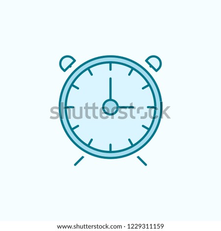 alarm clock 2 colored line icon. Simple colored element illustration. alarm clock outline symbol design from web icons set