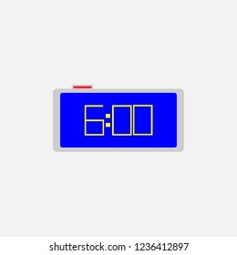 Alarm clock 6 am icon
