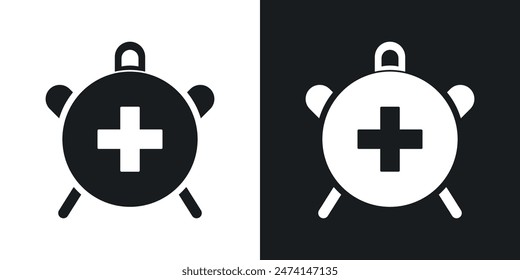 Conjunto de iconos de adición del reloj despertador. Símbolo de Vector de administración de tiempo.