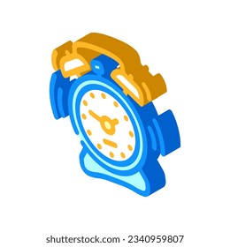 alarm clock alert isometric icon vector. alarm clock alert sign. isolated symbol illustration