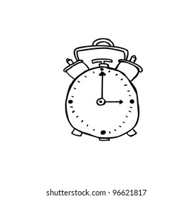 alarm clock analog , vector illustration