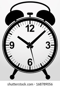 Alarm clock app icon, vector illustration 