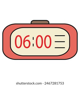 Alarm clock bedroom icon color vector design templates simple and modern