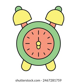 Alarm clock bedroom icon color vector design templates simple and modern