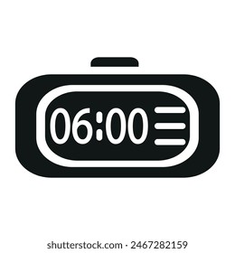Alarm clock bedroom icon glyph vector design templates simple and modern