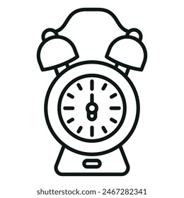 Alarm clock bedroom icon line vector design templates simple and modern