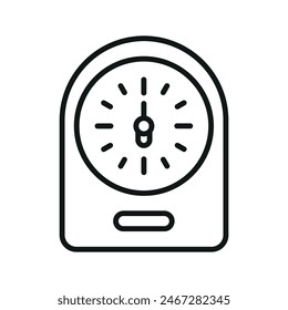Alarm clock bedroom icon line vector design templates simple and modern