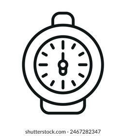Reloj despertador dormitorio icono línea de diseño de Vector Plantillas simples y modernas