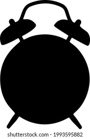 Alarm clock with a bell. Vector image. 