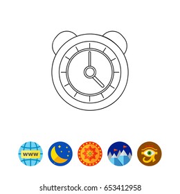 Alarm Clock with Bells Icon