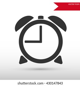 Alarm clock. Black icon vector and jpg. Flat style object. Art picture drawing. Eps 10. Web icons. 