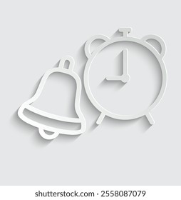 alarm clock  - black vector icon