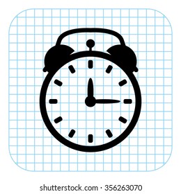 alarm clock - black  vector icon