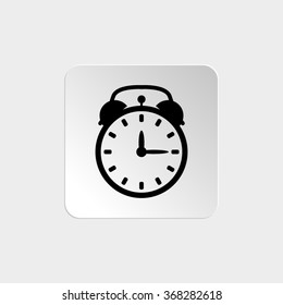 alarm clock  - black vector icon