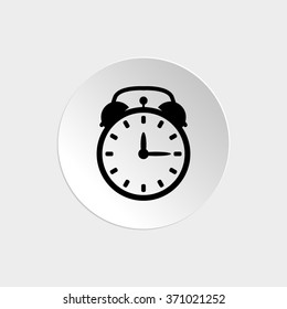 alarm clock  - black vector icon