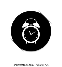 alarm clock -  black vector icon