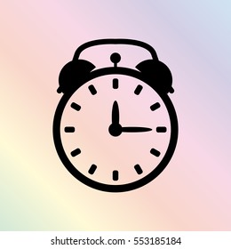 alarm clock  - black vector icon