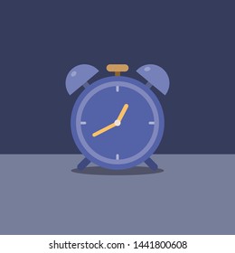 Alarm Clock with Blue Background