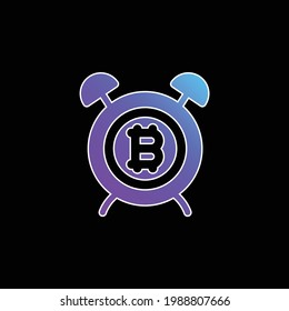 Alarm Clock blue gradient vector icon