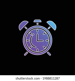 Alarm Clock blue gradient vector icon