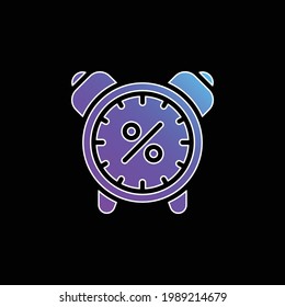 Alarm Clock blue gradient vector icon