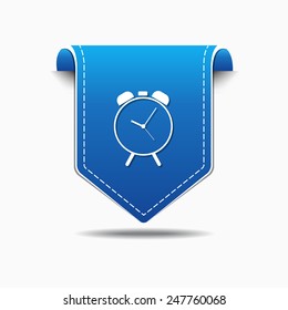 Alarm Clock Blue Vector Icon Design
