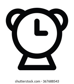 Alarm Clock Bold Line Vector Icon