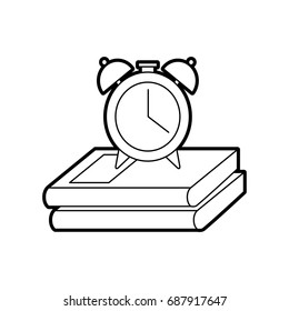alarm clock with books