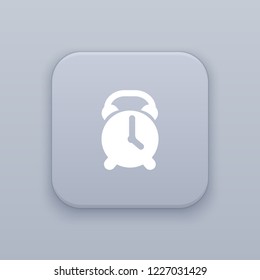 Alarm clock button, best vector on a gray background , EPS 10