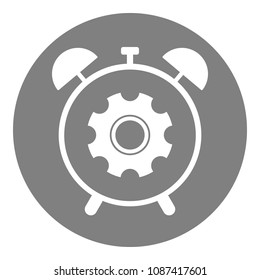 Alarm clock button. Vector icon.