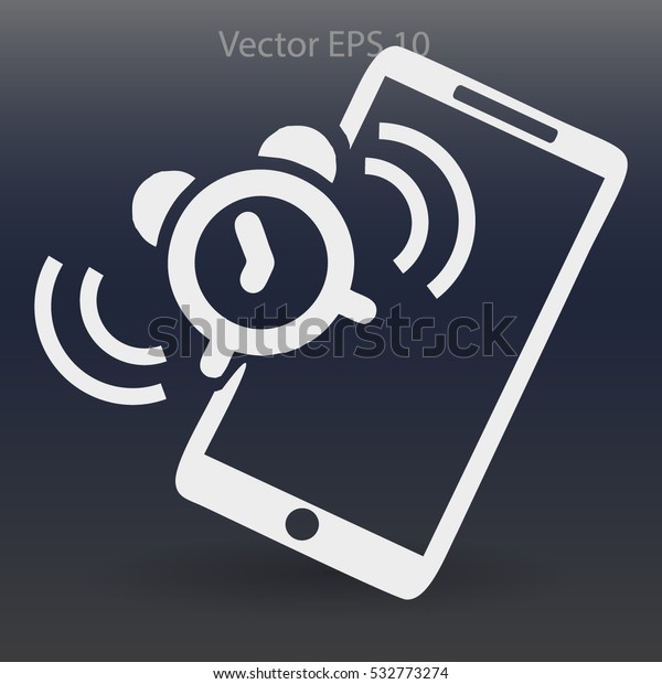 Alarm Clock Calling On Phone Vector Stock Vector (Royalty Free) 532773274
