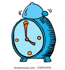 alarm clock cartoon doodle